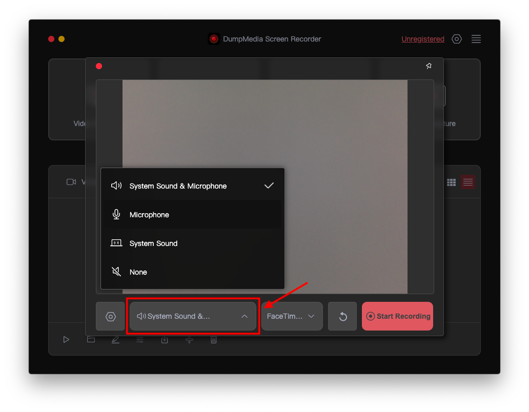 Adjust Audio Settings for Webcam Recorder