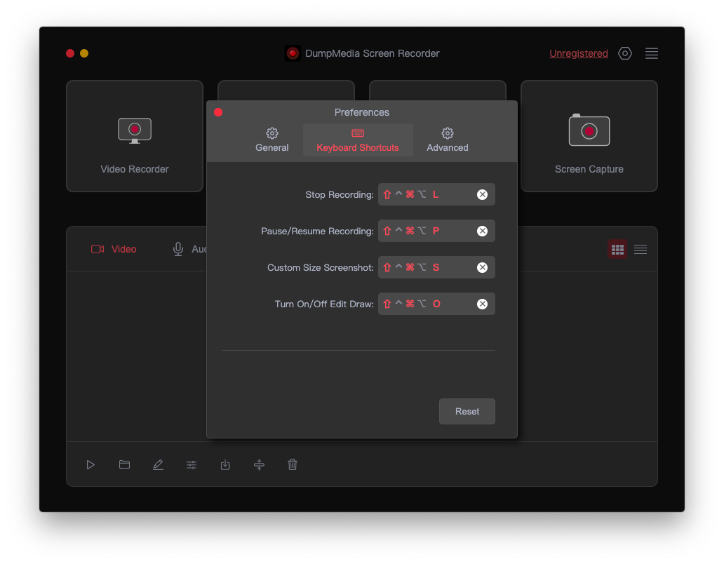 Edit Keyboard Shortcuts