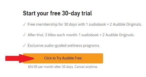 Audibleを無料で試す