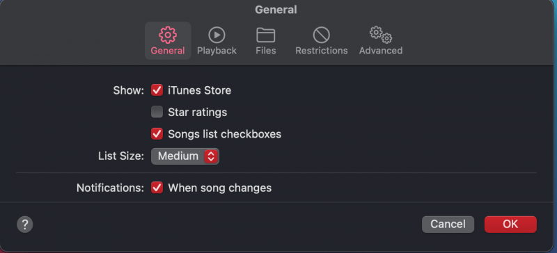 チェックボックスの設定を確認して、iTunesの曲がグレー表示されるのを修正します