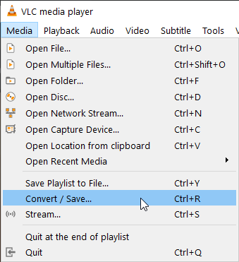 VLCを使用してM4BをMP3に変換する