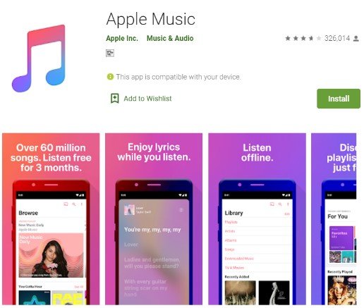 AndroidにApple Musicをダウンロードしてインストールする