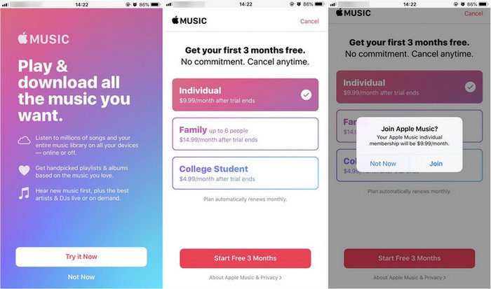 AppleMusicのプランに加入