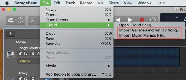 iCloudからGaragebandに曲をインポートする方法