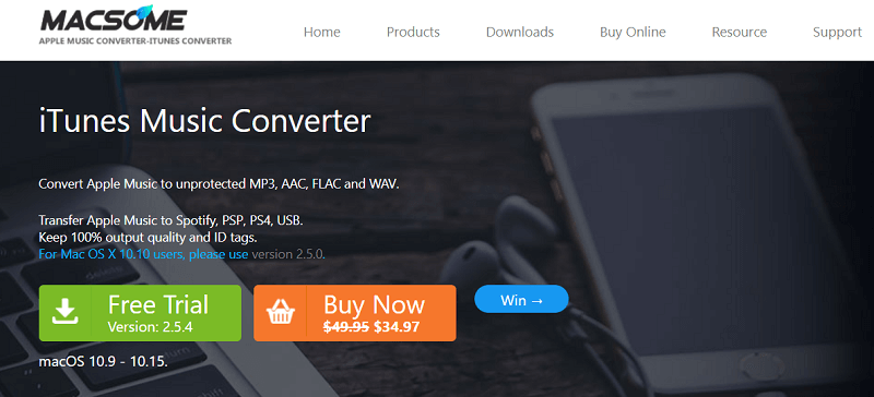 Macsome iTunes Music Converterをダウンロード