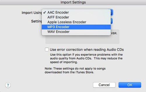 iTunesでAppleLosslessをMP3に変換する