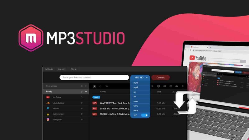 MP3Studioを使用して無料の高品質MP3ダウンロードを入手