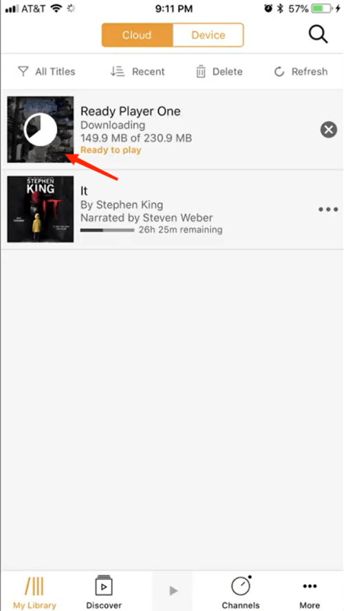 Audible APPからAudible Booksをダウンロードする