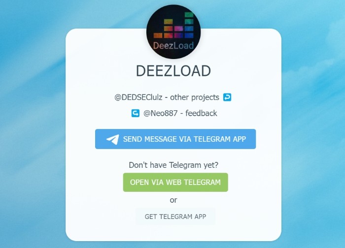 Telegram Bot を使用して PC で Deezer を楽しむ