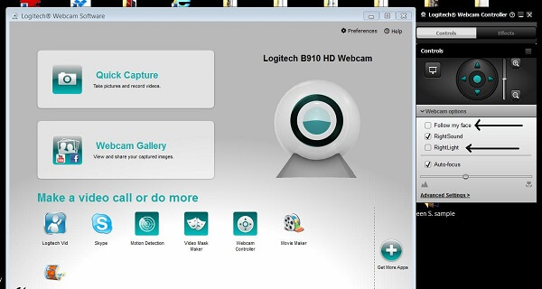 Logitech Webcamソフトウェア