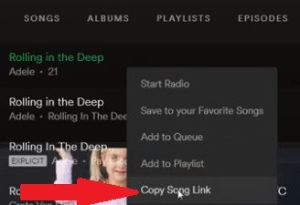 Spotifyから曲のリンクをコピー