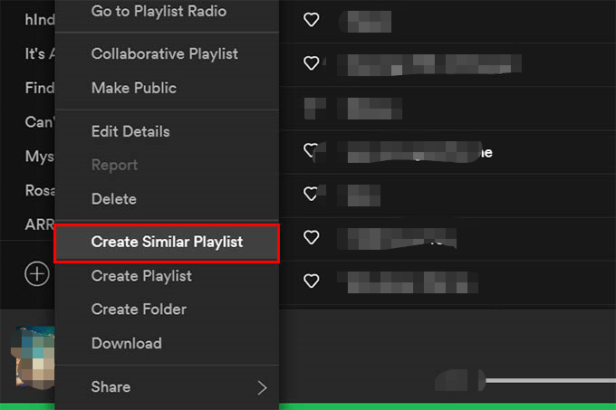 Spotifyによって作成されたSpotifyプレイリストを複製します