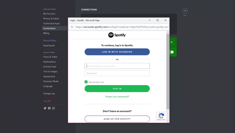 Spotify情報でログイン