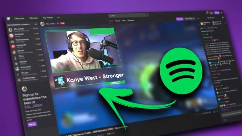 プレイ Spotify Twitchの音楽