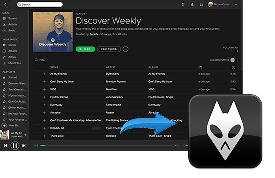 Spotify MusicをFoobar2000に転送する