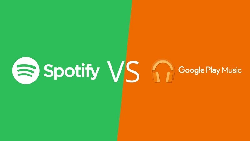 SpotifyアプリケーションとGoogle Playミュージックの比較