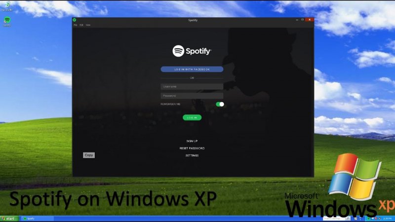 WindowsXPでのSpotifyの動作