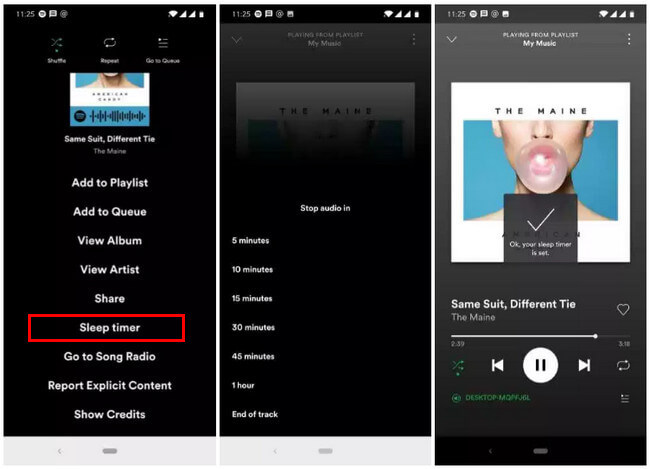 AndroidでSpotifyのスリープタイマーを設定する