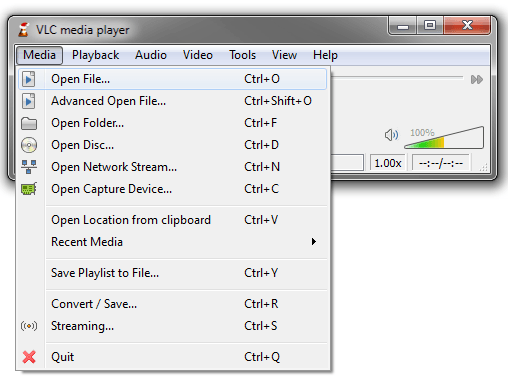 VLC MediaPlayerにMP3ファイルを追加する